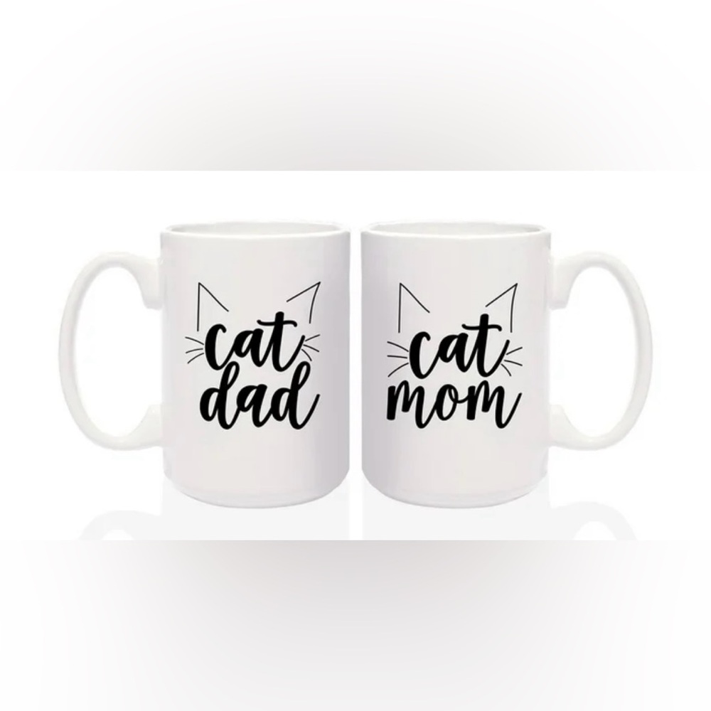 ⭐️Cat Dad & Cat Mom 15 ounce Ceramic Mugs⭐️